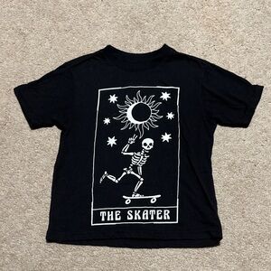 The Skater Black Kids T-Shirt